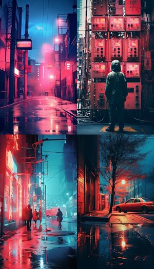 3/100 Digital Art, fotografii generate de AI - "Stunning photograph of a street photography"