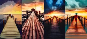 Moment frumos pe debarcaderul din lemn, imagini (hi-res)Moment frumos pe debarcaderul din lemn, imagini (hi-res)