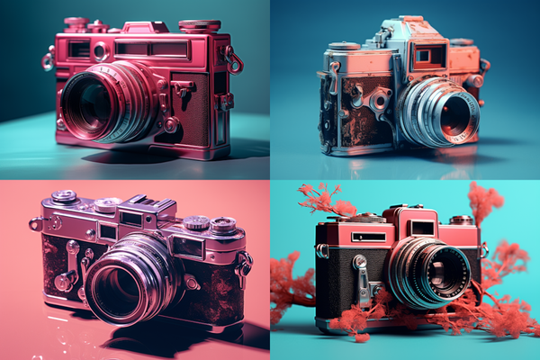 2/100 Digital Art, fotografii generate de AI - "Stunning photograph of a photo vintage camera"